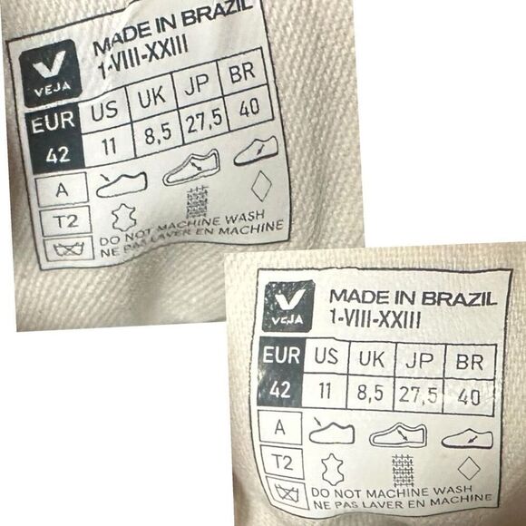 VEJA Wata II Low Leather Suede Almond Pierre Sneakers Shoes Size EU 42 US Women - Picture 11 of 12